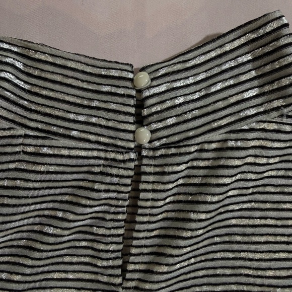 Nine West Black and Silver Striped Turtleneck - Picture 8 of 8